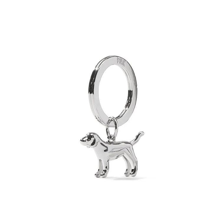 Llavero Perrito Pink Victorias Secret plateado