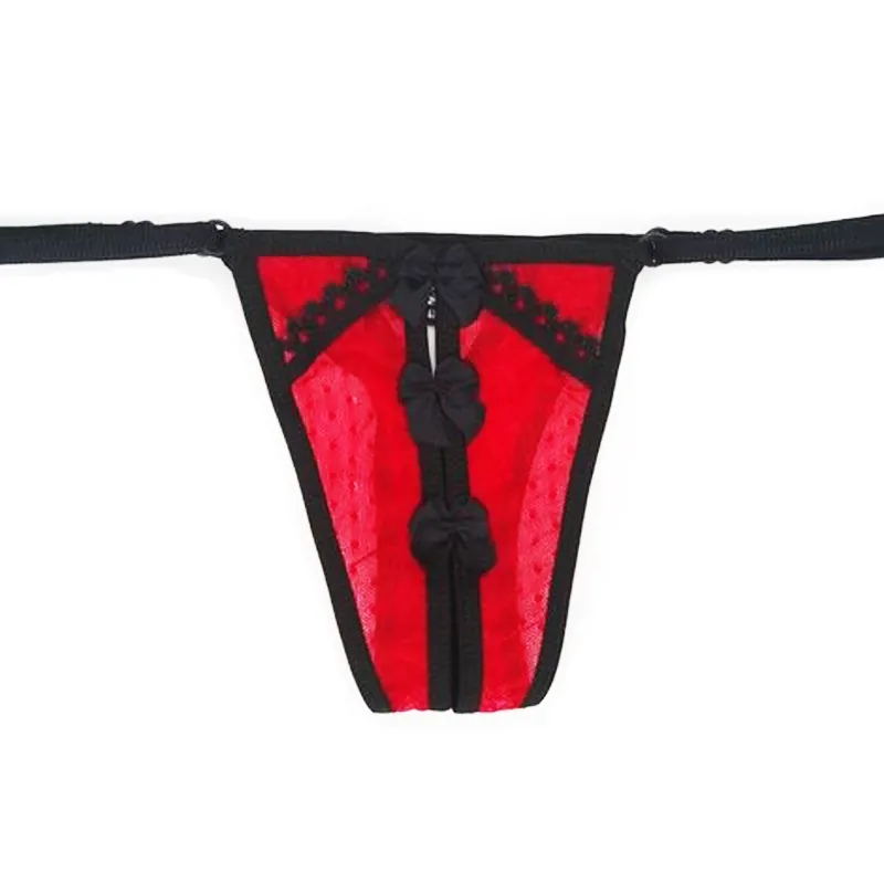 Tanga rutera abierta Open Roja con negro