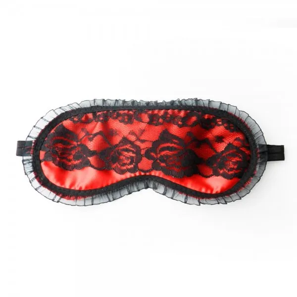Antifaz sexy de encaje y puntilla Rojo