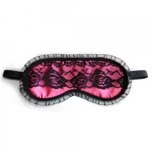 Antifaz sexy de encaje y puntilla Fucsia