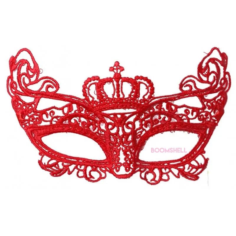 Antifaz Mascara Crown Rojo