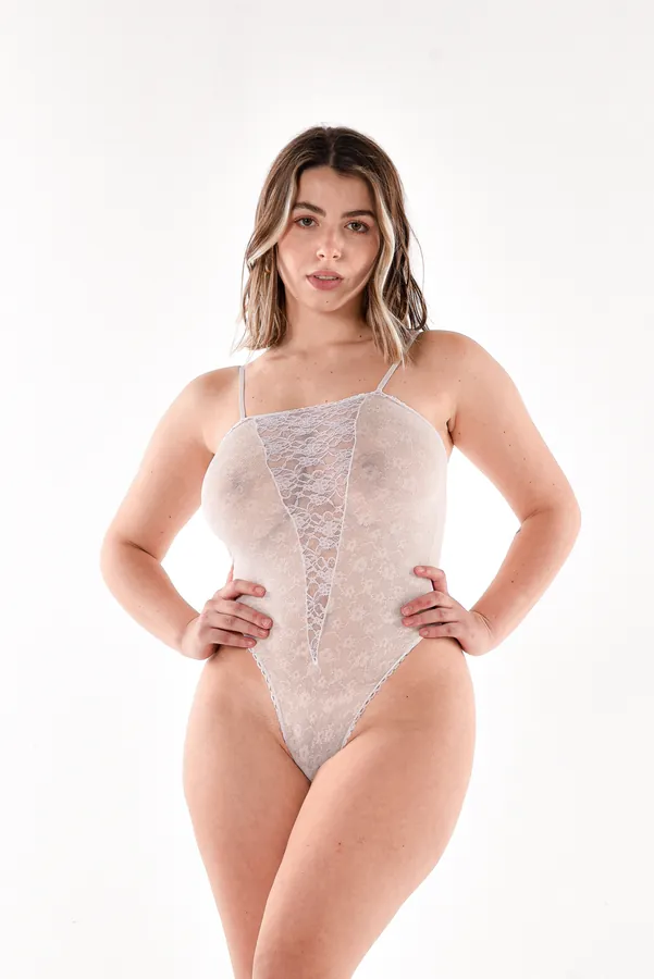 Body de Encaje Flowers Blanco