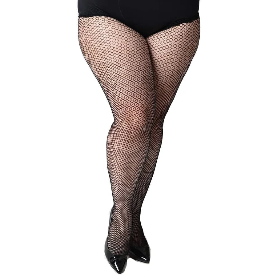 Panty Medias De Red Sexys Talle Grande Especial XL Negras