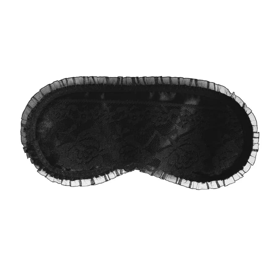 Antifaz sexy de encaje y puntilla negro